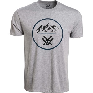 image:imageVortex Mens Three Peaks Short Sleeve ShirtsGrey Heather