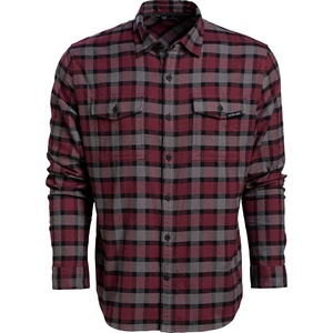 image:imageVortex Mens Timber Rush Flannel Shirts  Mechanical Stretch Moisture Wicking Underarm GussetBurgundy