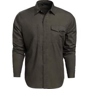 image:imageVortex Mens Trail Call Tech Flannel Shirts  Mechanical Stretch Moisture Wicking Underarm GussetBeluga