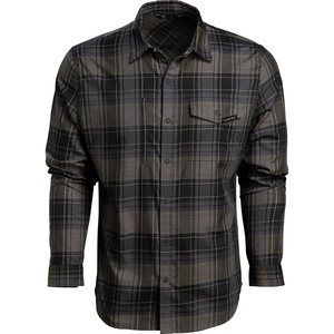 image:imageVortex Mens Trail Call Tech Flannel Shirts  Mechanical Stretch Moisture Wicking Underarm GussetShadow