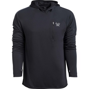 image:imageVortex Mens Weekend Rucker Hooded Long Sleeve Shirts  Moisture Wicking UPF Sun Protection Stain Release TechnologyBlack