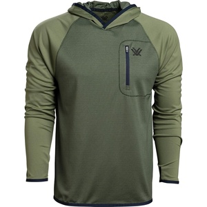 image:imageVortex Mens Weekend Rucker Hooded Long Sleeve Shirts  Moisture Wicking UPF Sun Protection Stain Release TechnologyGreen