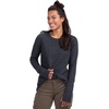 image:imageVortex Womens Active Casual Fall Cozy Knit Baselayer Thumbholes Front Country Thermal PulloverNavy