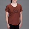 image:imageVortex Womens Core Logo Short Sleeve ShirtsRust Heather