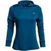image:imageVortex Womens Womens Sun Slayer Moisturewicking 50 Upf Sunprotective Highperformance Polyester HoodieDark Blue