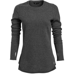 image:imageVortex Womens Active Casual Fall Cozy Knit Baselayer Thumbholes Front Country Thermal PulloverCharcoal