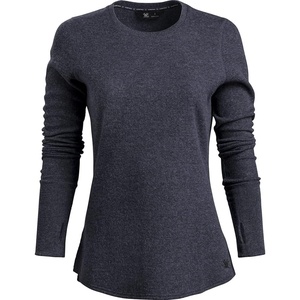 image:imageVortex Womens Active Casual Fall Cozy Knit Baselayer Thumbholes Front Country Thermal PulloverNavy