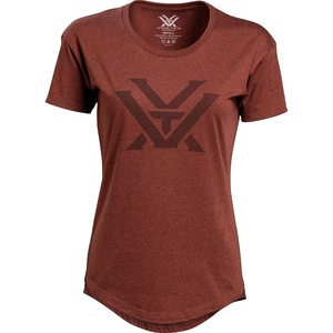 image:imageVortex Womens Core Logo Short Sleeve ShirtsRust Heather