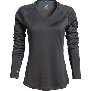 image:imageVortex Womens Womens Weekend Rucker MoistureWicking UPFProtective HighPerformance Long Sleeve ShirtCharcoal