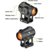 image:imageVortex Crossfire II 2 MOA Solar Dot Sights  Solar Motion Activation with AutoShutoff MultiHeight Mount System NV Compatible  Unlimited Unconditional WarrantyTan